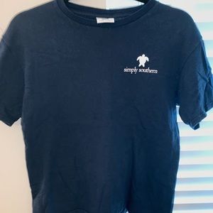 Navy Girls Simply Southern Short Sleeve